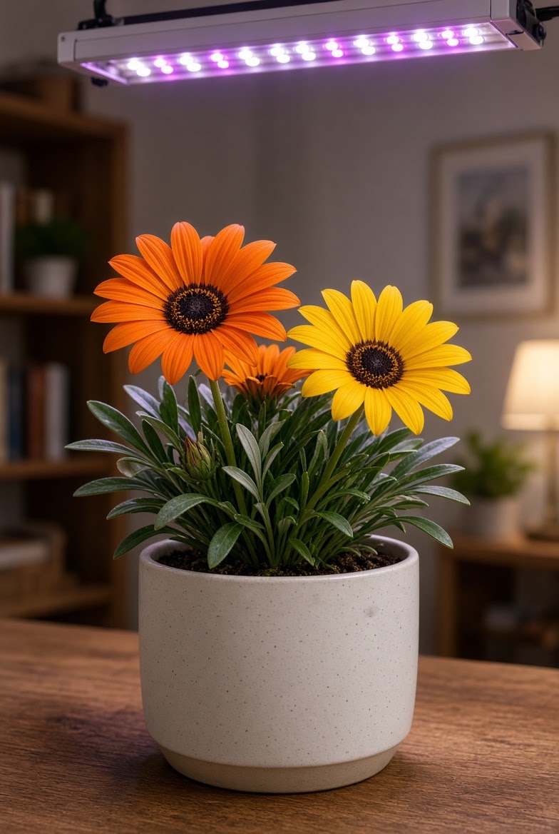 Gazanias do better under grow lights